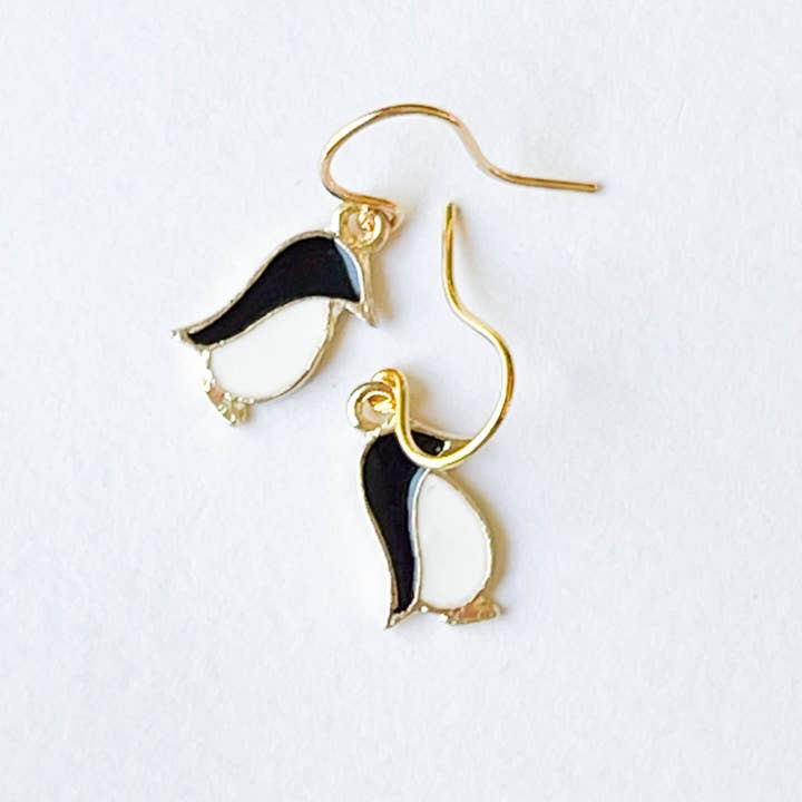Nest Pretty Things - Wholesale Earrings - Kids - Kids' Tiny Cute Penguin Earrings and Clip-Ons