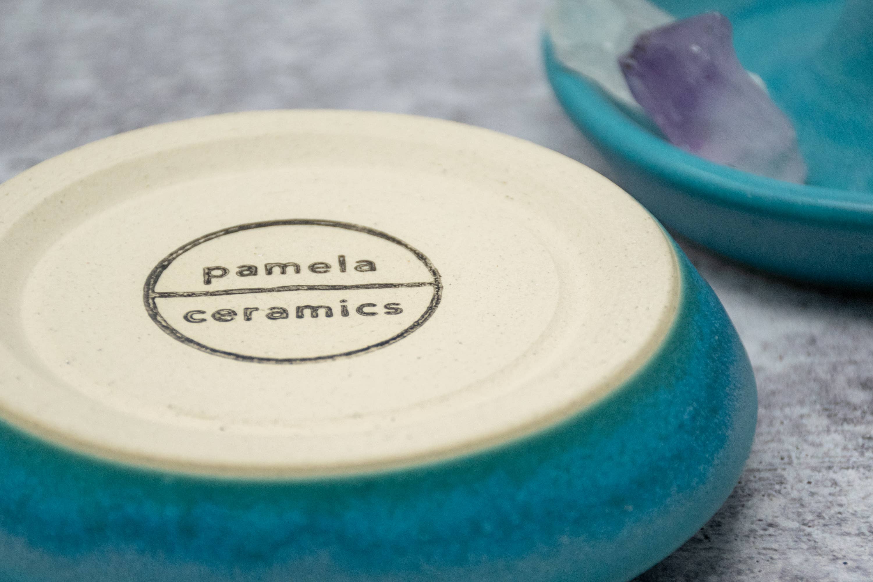 Pamela Ceramics - Wholesale Incense Holder - Incense Holder in Turquoise Crystal Glaze5