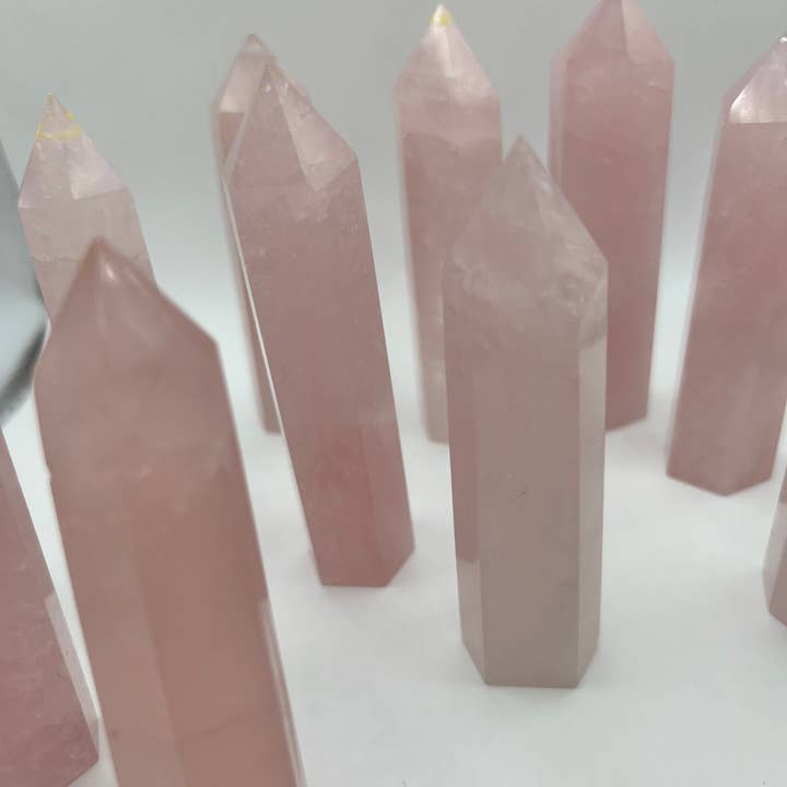 Oils and Auras - Wholesale Spiritual Stone/Crystal - Rose Quartz Tower2