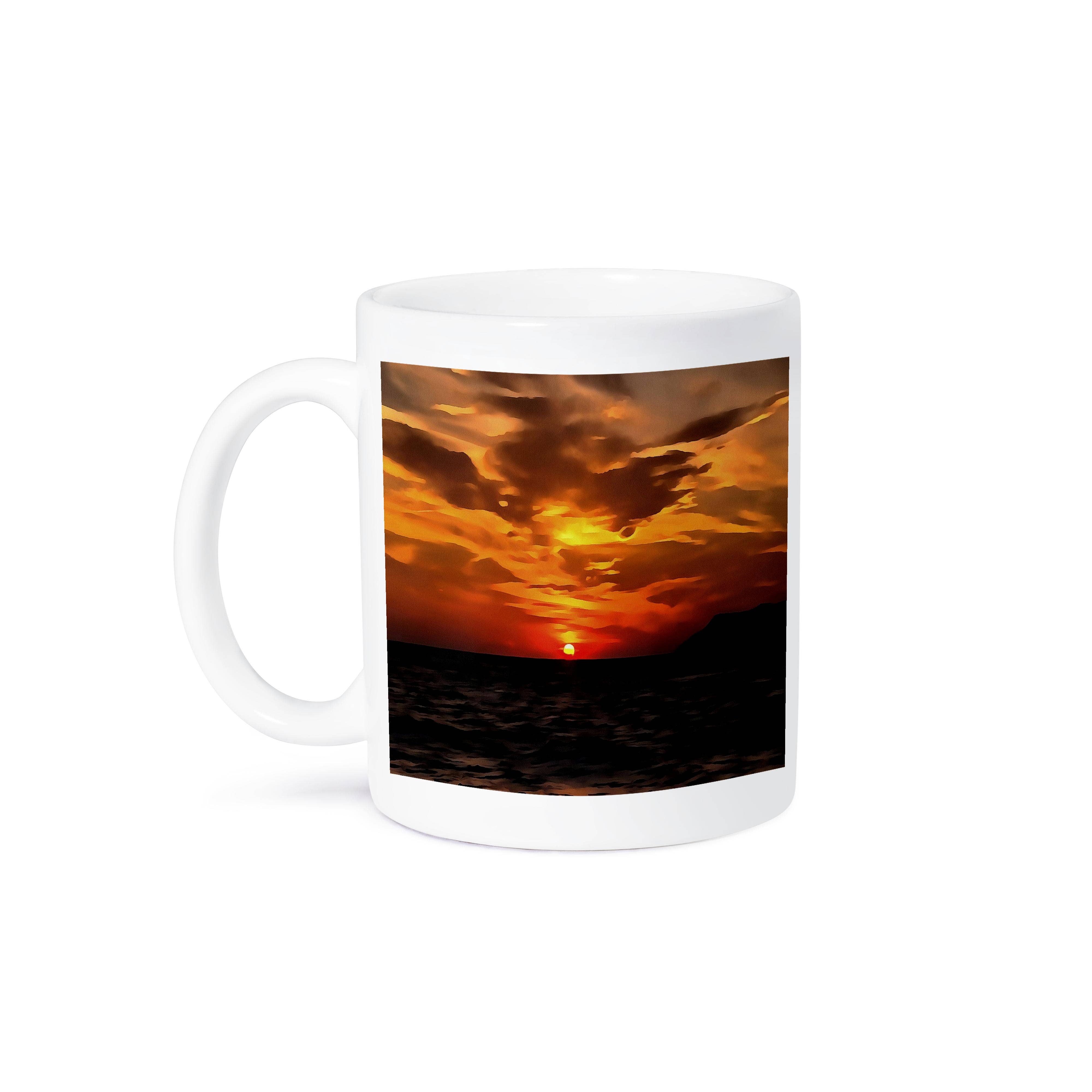 3dRose - Wholesale Coffee Mug - 3dRose, Burned Horizons Sunset Over The Aegean Painting, Mug8