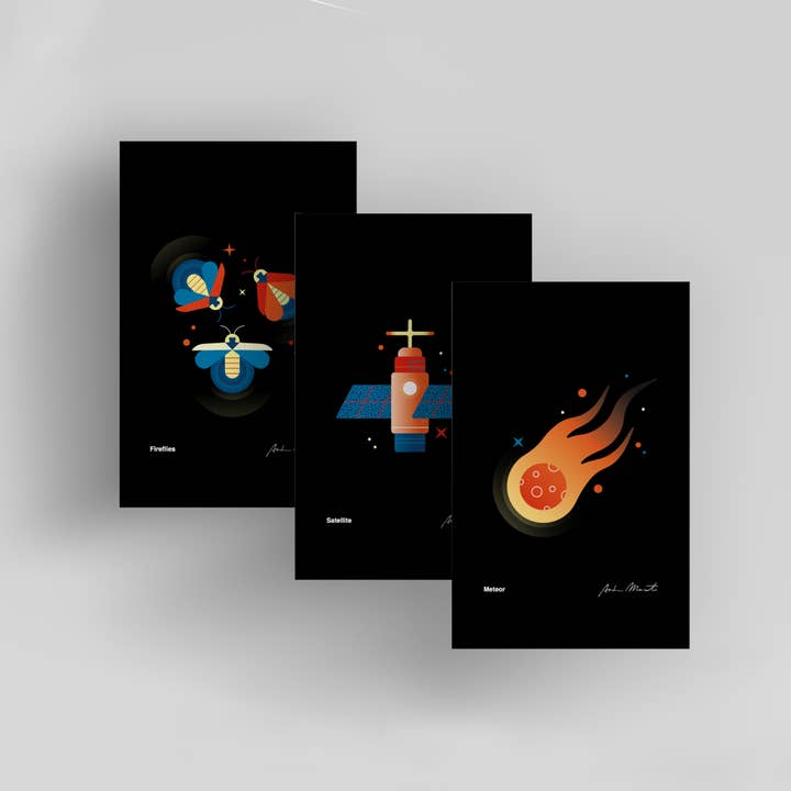 11 lumières dans le ciel nocturne/Petits tirages d'art pour la vente par Addvent Italy