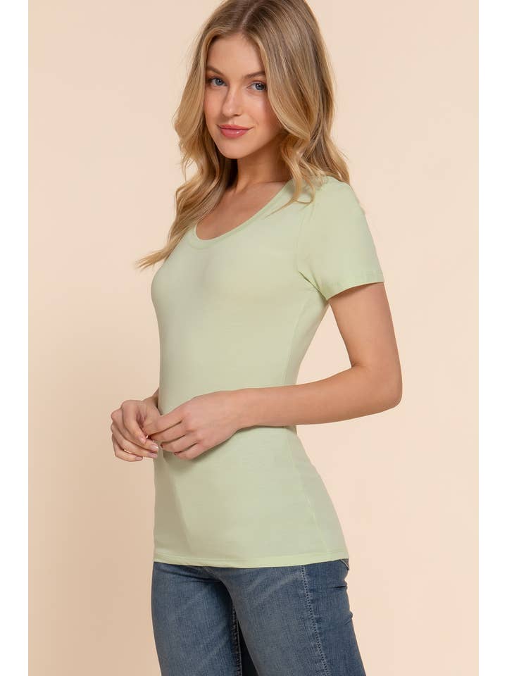 42POPS - Wholesale T-Shirt - Women's - ...SI-149 Fitted Basic Scoop Neck Tee34