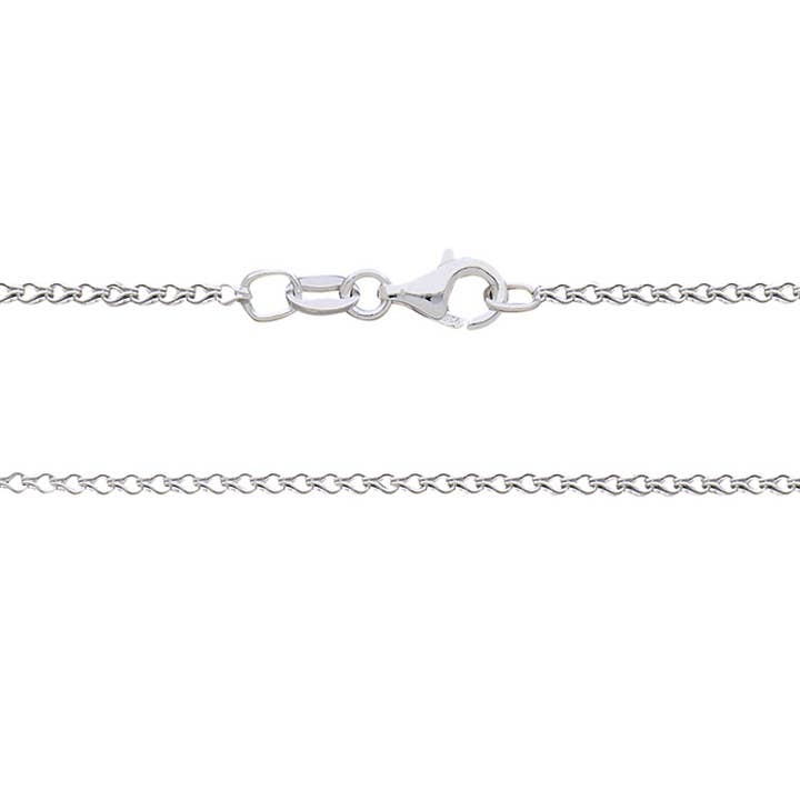 Fancy Chain 18" with Spring Ring - Sterling Silver for wholesale by Kamal