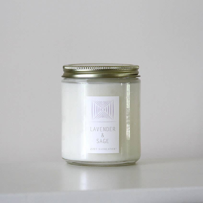 Zoet Bathlatier – Vela em jarro/copo por atacado – Vela rústica de etiqueta branca de 4 oz1