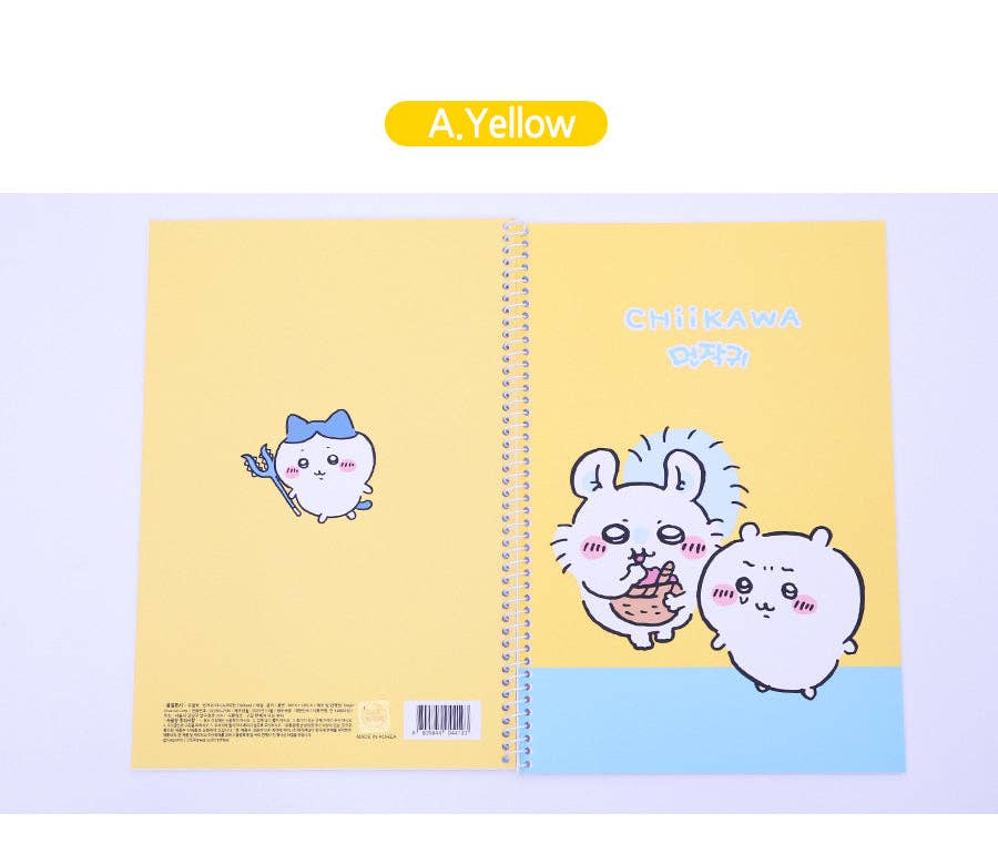K-Wonderland - Wholesale Notebook - Chiikawa Mini Spiral Notebook – 150 x220mm 4 Cute Designs2