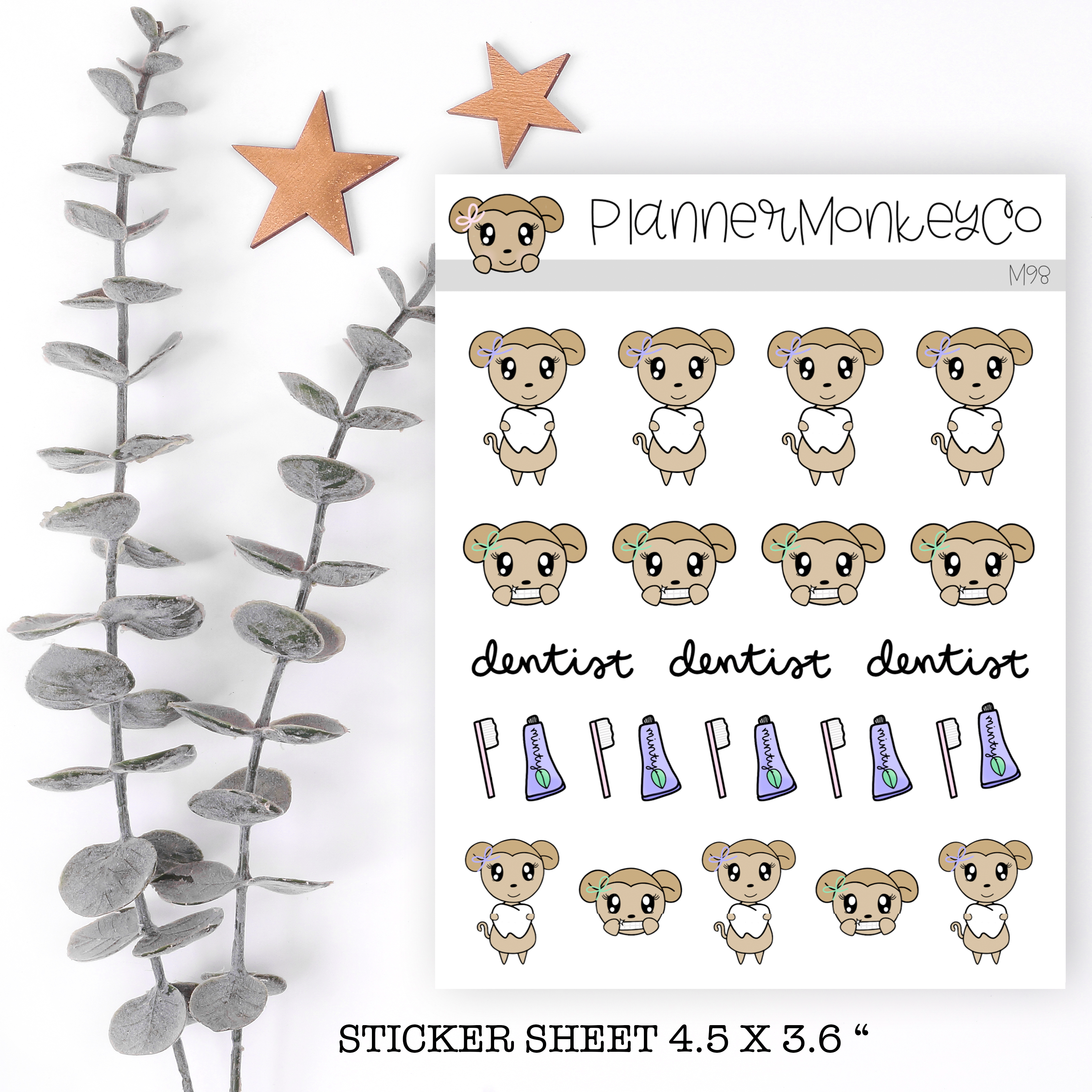 Plannermonkeyco - Wholesale Sticker - M98 | Dentist Macy0