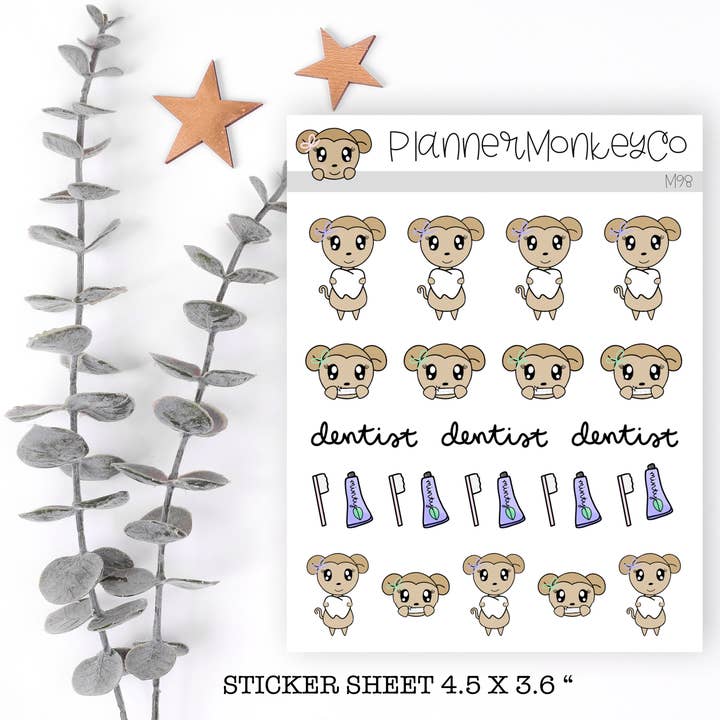 Plannermonkeyco - Wholesale Sticker - M98 | Dentist Macy