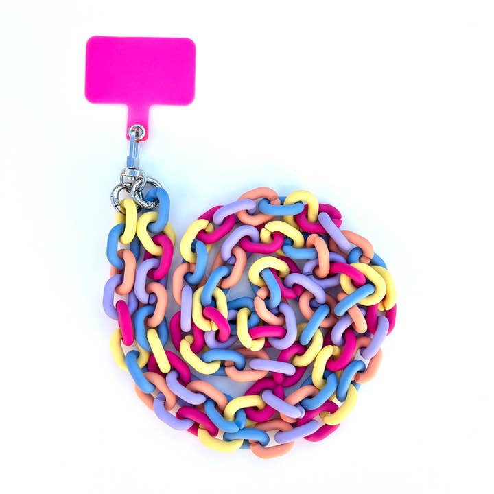 Colorful Link Chain Phone Necklace for wholesale by PHONELACE