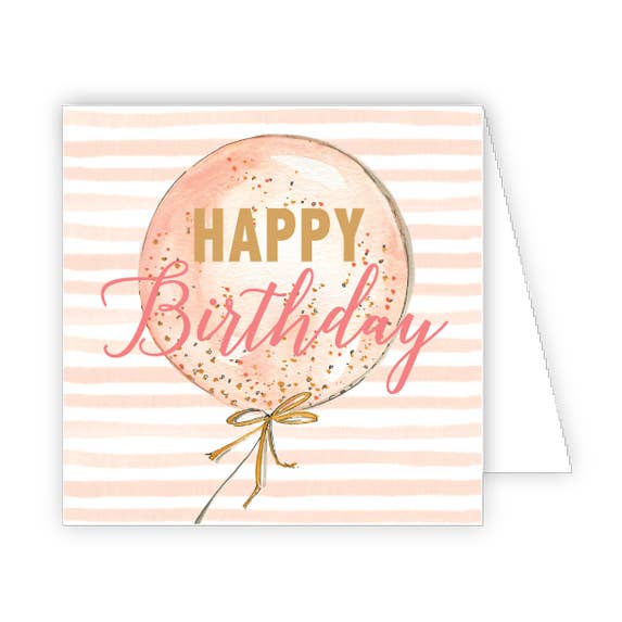 Tillykke med fødselsdagen Pink ballon kabinet kort for engroshandel hos RosanneBeck Collections