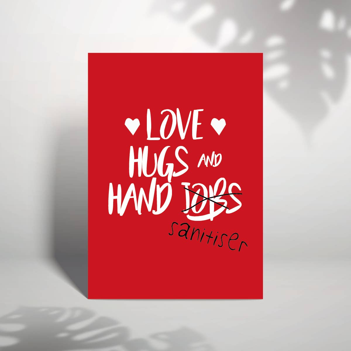 Laura Lonsdale - Wholesale Valentine's Day Card - Love Hugs And Handjobs 5x7 Valentine's Day Card