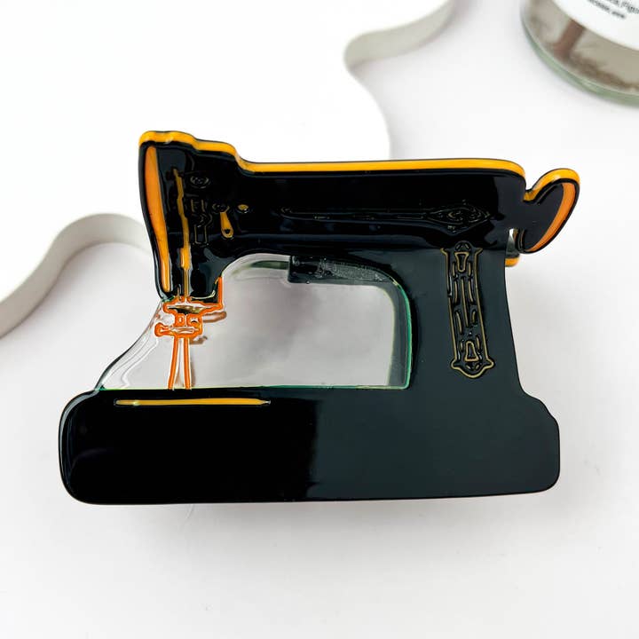 Creative Vintage Sewing Machine Acetate Hair Claw Clip and other Purchase Wholesale alligator clips. Free Returns & Net 60 Terms on Faire trending on Faire.