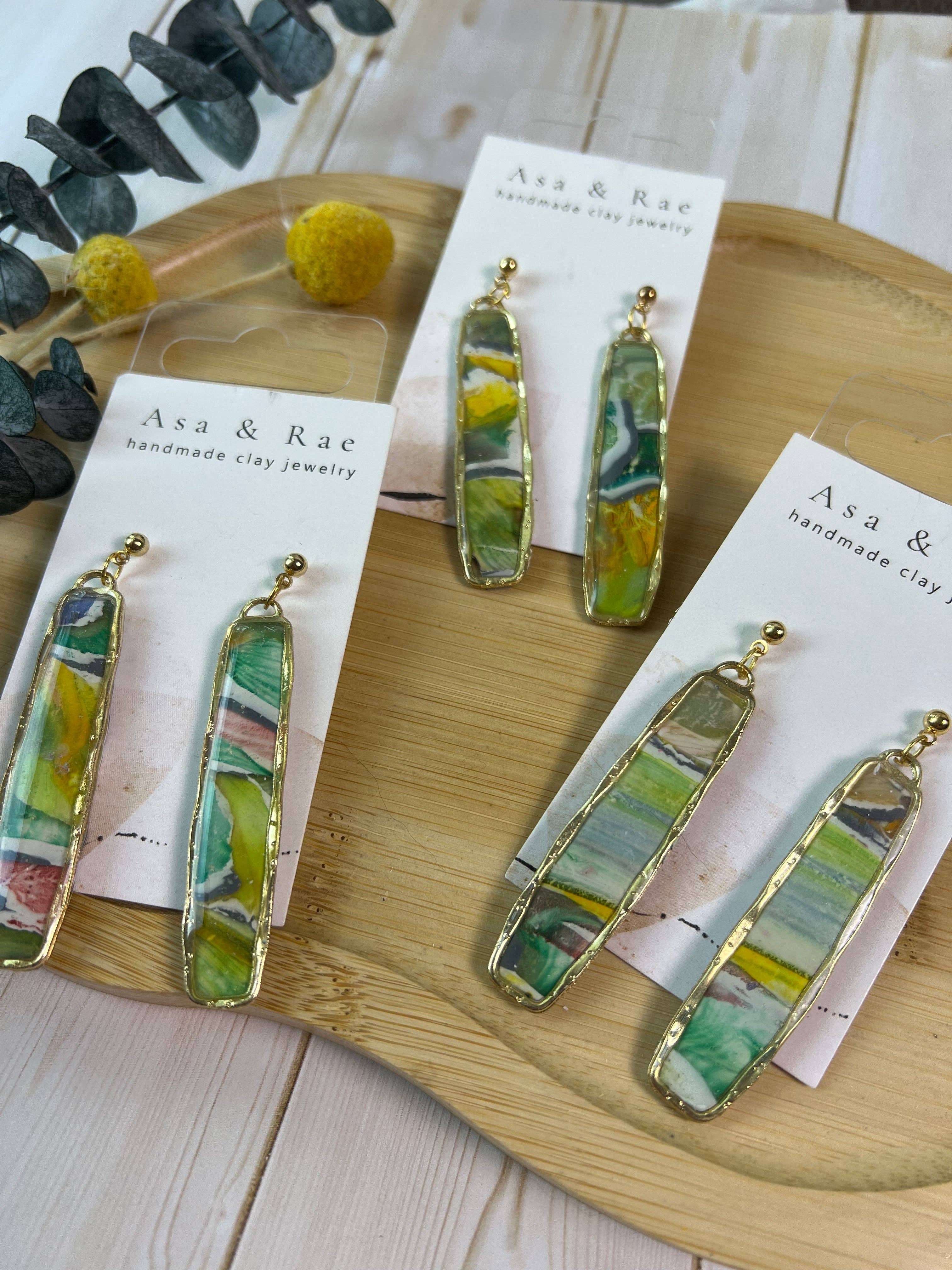 Asa&Rae - Wholesale Dangle Earrings - Oblong Rectangle Dangle2