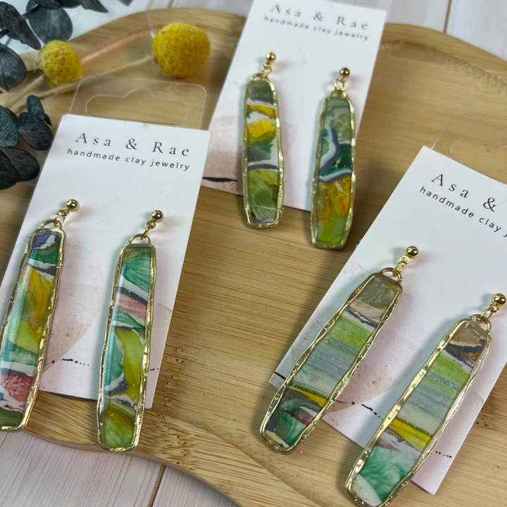 Asa&Rae - Wholesale Dangle Earrings - Oblong Rectangle Dangle2