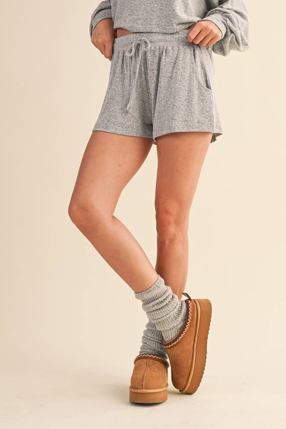 KIMBERLY C - Wholesale Lounge Shorts - Women's - Soft Brushed Hacci Shorts9