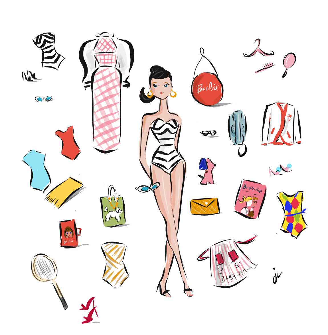 Jennifer Vallez - Wholesale Coffee Mug - Barbie Love - mug, travel mug tote & cosmetic pouch (sold separately - choose from dropdown)8