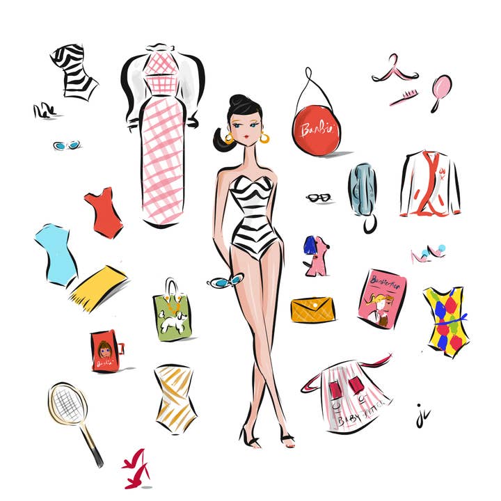Jennifer Vallez - Wholesale Coffee Mug - Barbie Love - mug, travel mug tote & cosmetic pouch (sold separately - choose from dropdown)8