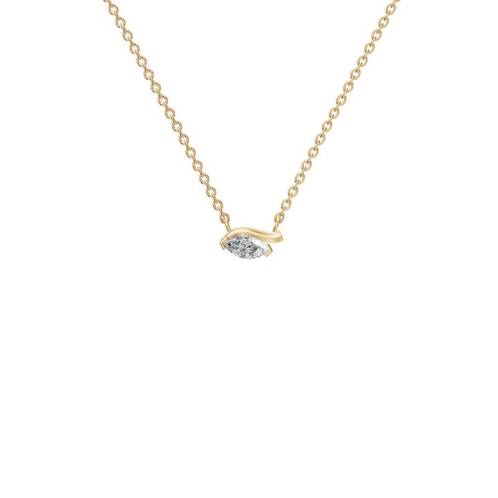 PureYou Jewelry - Wholesale Pendant/charm necklace - 14k Gold Diamond Solitaire Necklace, Lab Diamond Pendant