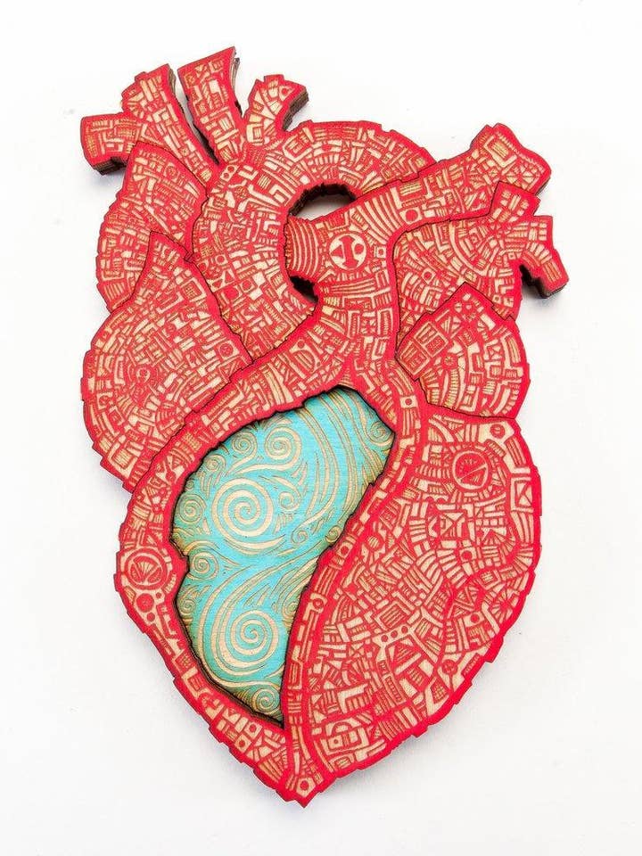 El Corazón/ Hjertet - laserskåret væg kunst for engroshandel hos Nailivic Studios