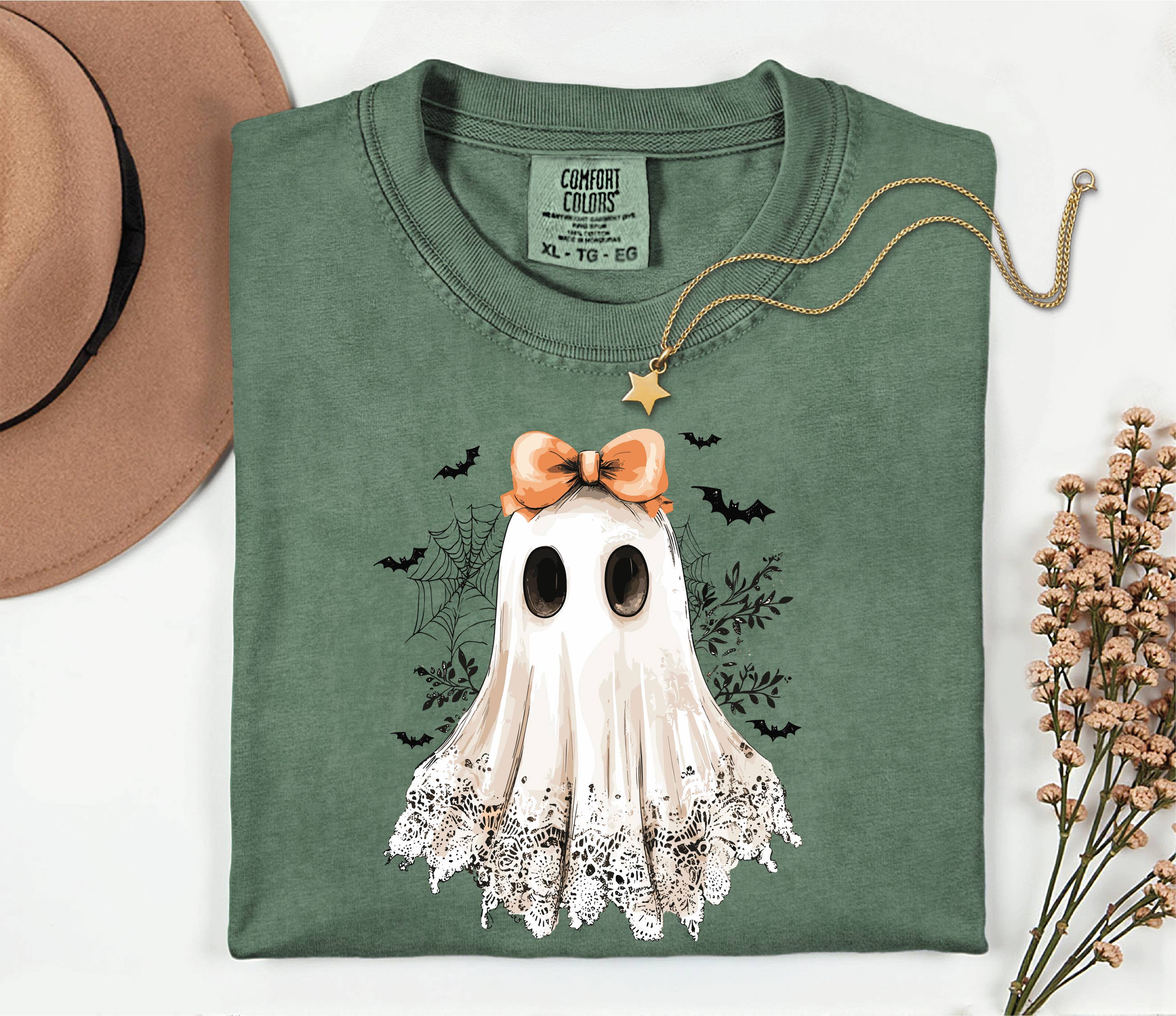 Southern Attitude Designs Inc - Wholesale T-Shirt (Graphic) - Women's - Lace Ghost Fall Graphic T-shirt