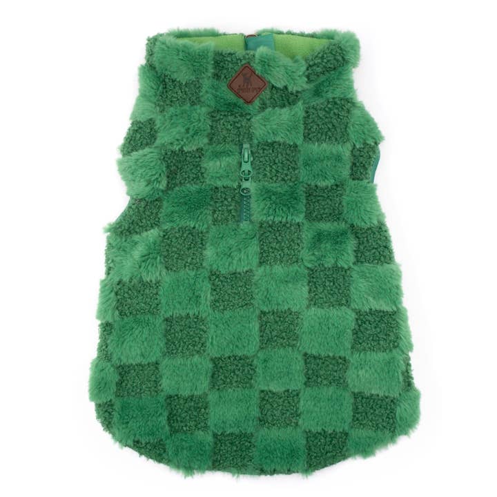 Fur Check 1/2 Zip Pullover for wholesale by The Worthy Dog