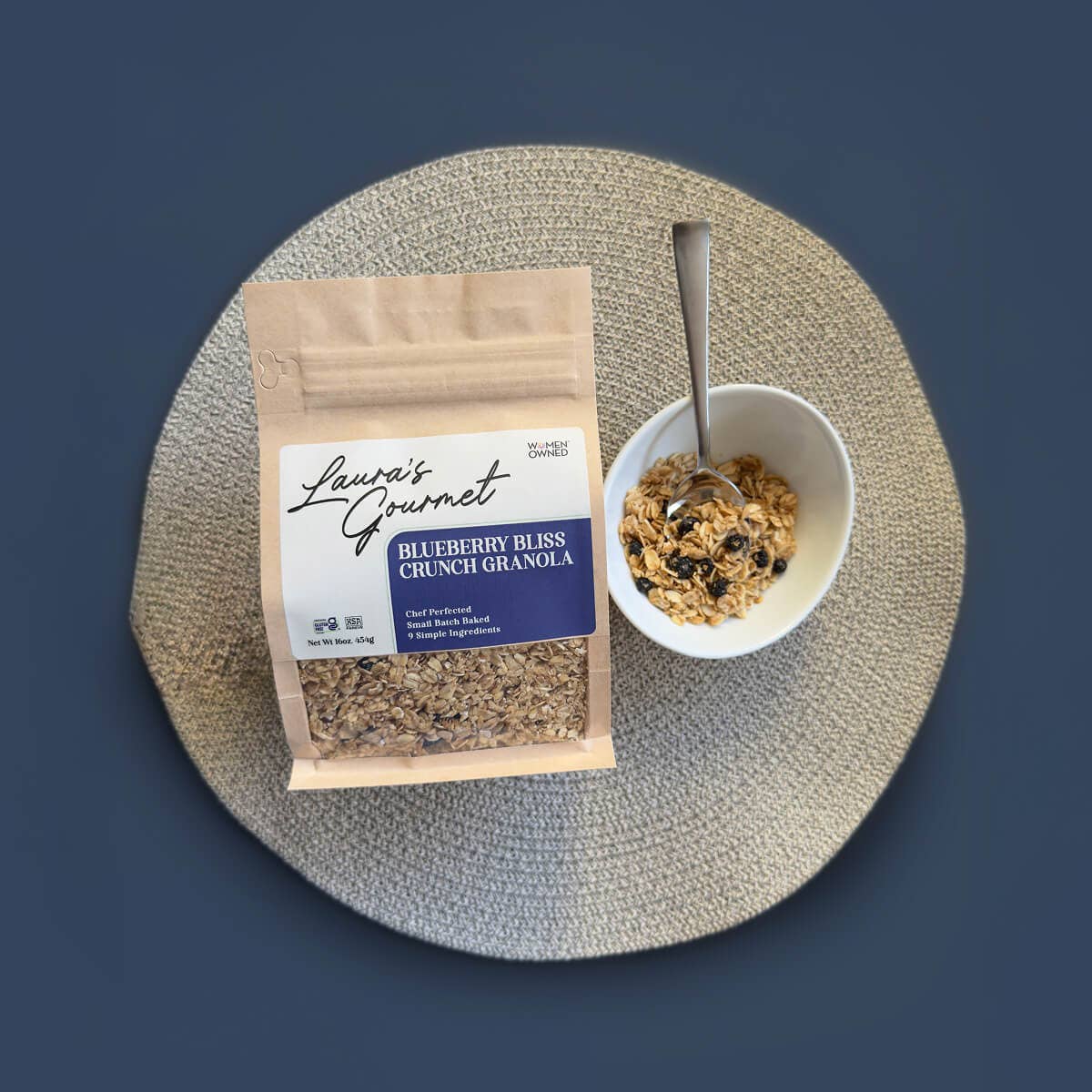 Laura’s Gourmet - Wholesale Granola - Blueberry Bliss Crunch 16 oz Retail Pack, Case of 61