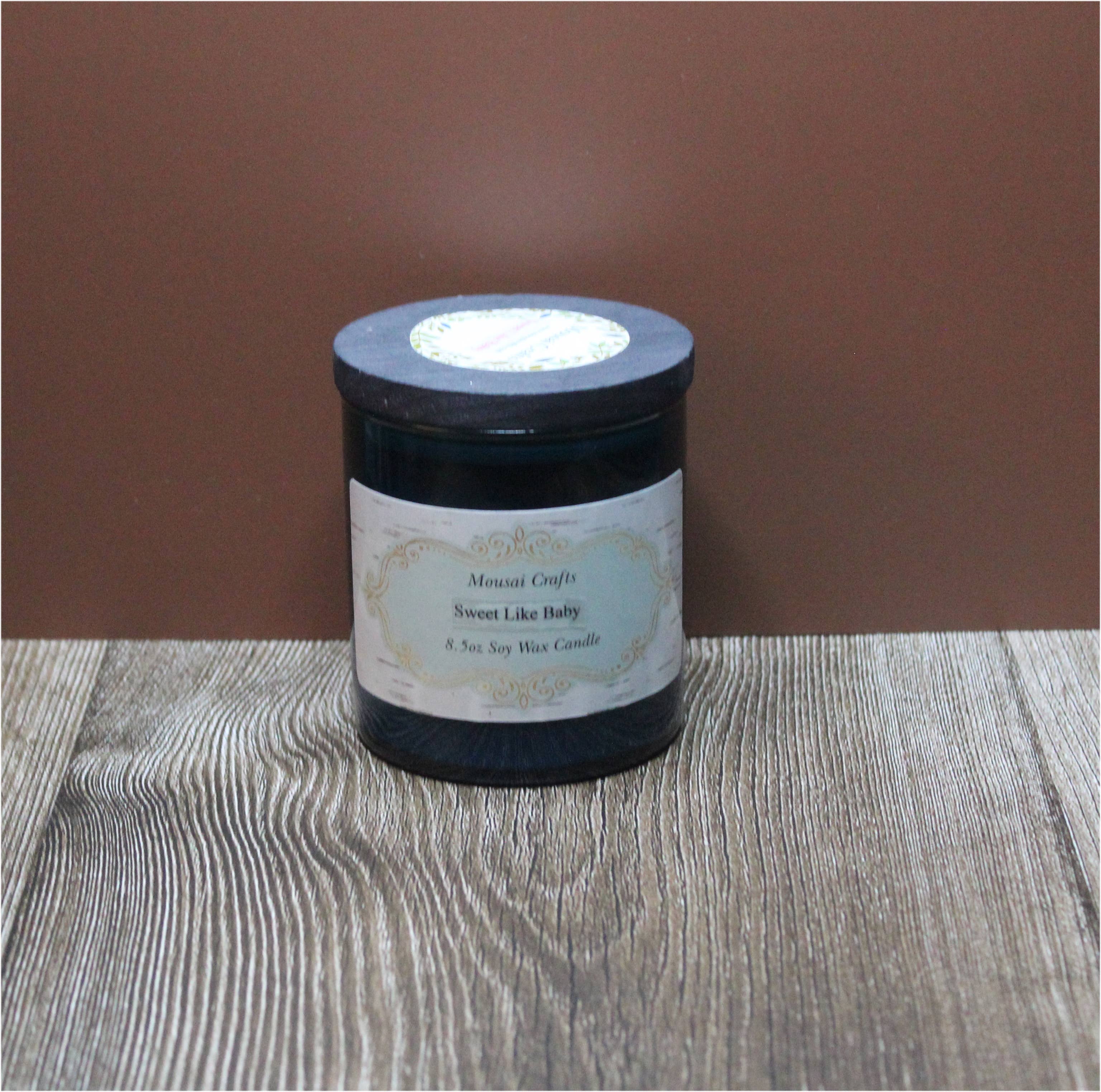 Mousai Crafts - Wholesale Jar/Filled Candle - Sweet Like Baby 8.5oz Soy Wax Candle2