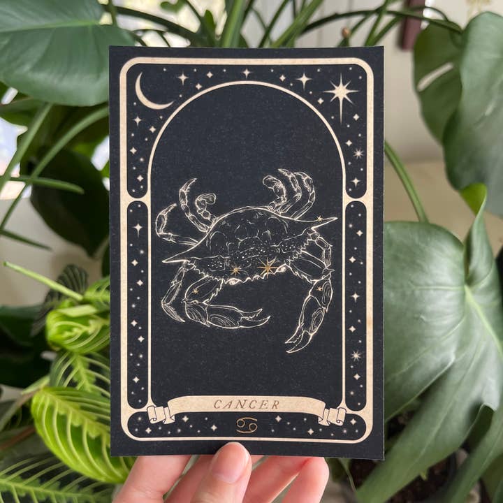 Lauren Noel Studio - Wholesale Postcard - Zodiac Gold Foil Postcard8