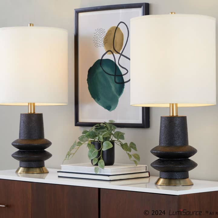 LumiSource and Grandview Gallery - Wholesale Accent/Desk Lamp - Lloyd 26" Polyresin Table Lamp - Set of 25