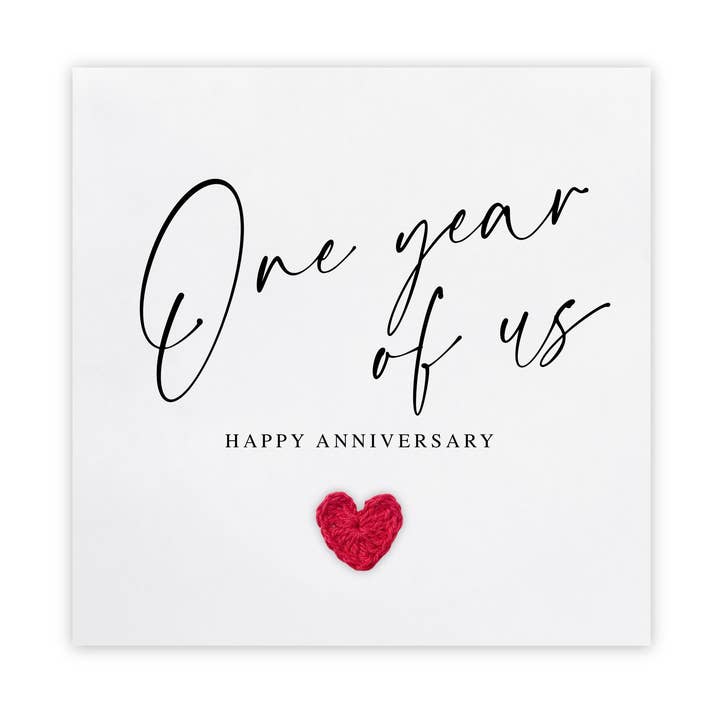 Un año juntos, tarjeta de 1.º aniversario para marido y para esposa para venta al por mayor de Fifi's Handcrafted