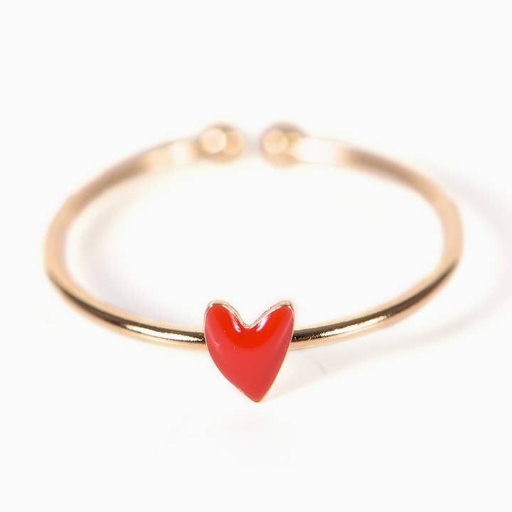 GRANT hart ring (klaproosrood) voor wholesale door Titlee