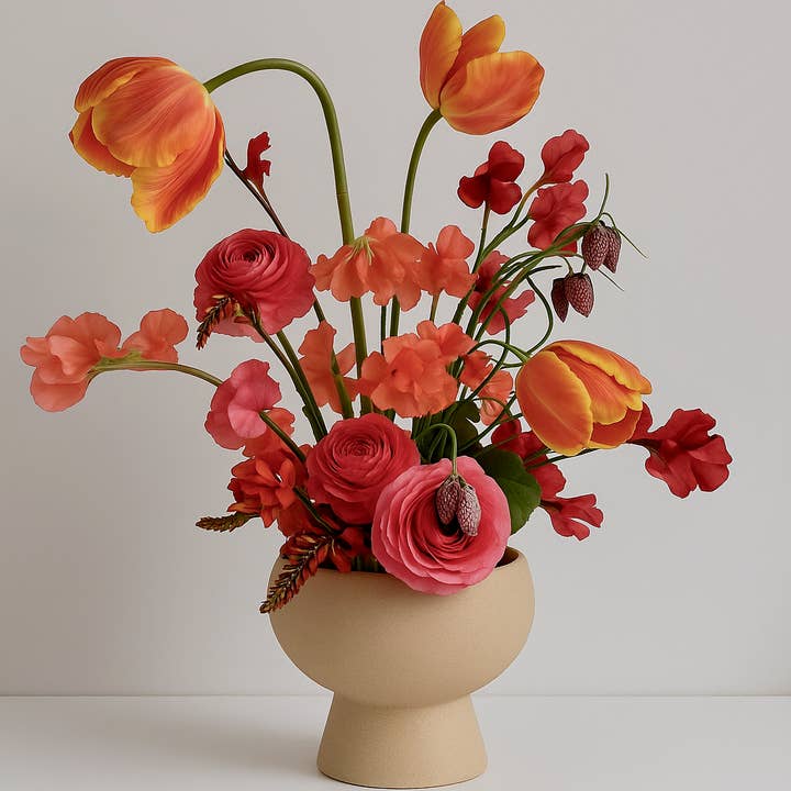 Jarrón de Crema Esmaltado Holden - Hecho a Mano - Decoración Navideña para venta al por mayor de o cactuu