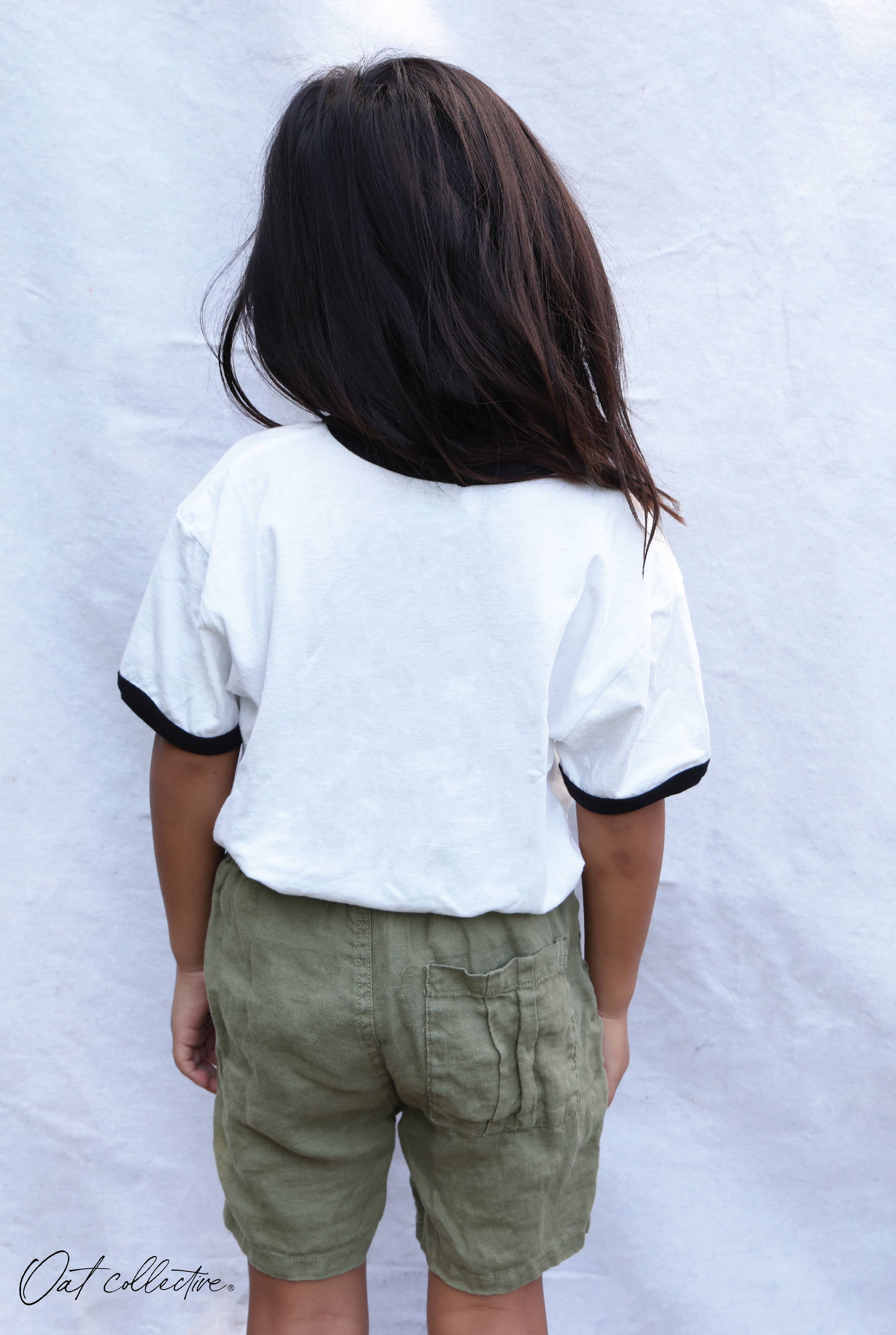 OAT COLLECTIVE - Wholesale Screen Printed T-Shirt - Kids - SUPPORT YOUR LOCAL FARMERS Toddler Unisex Ringer Top3