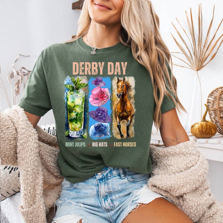 Maglietta Derby Day Comfort Colors® per la vendita all'ingrosso da parte di CindyL Boutique