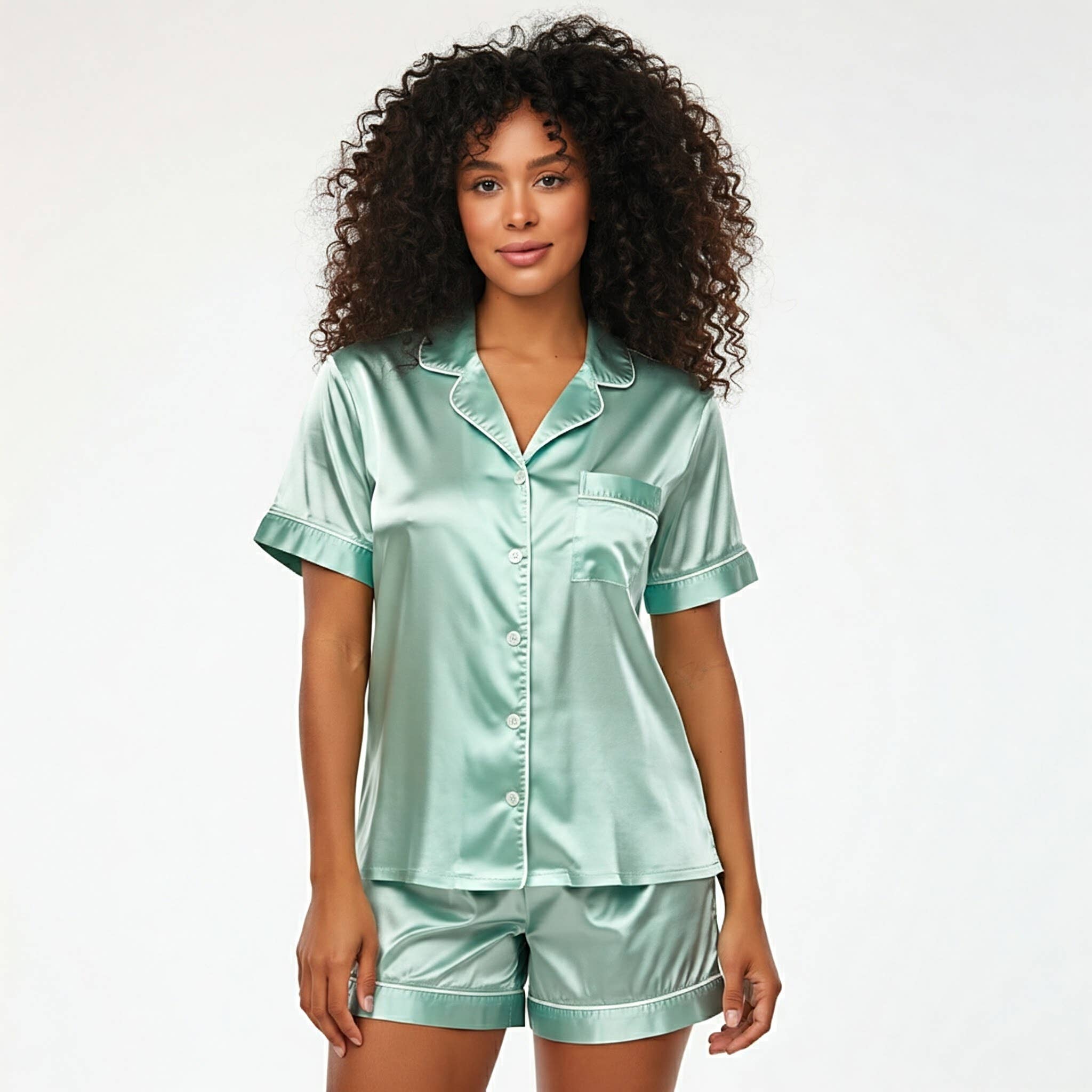 Adore By Michelle Mura Sleepwear & Bridal - Wholesale Sleepwear Set - Women's - Harmony Satin Pyjama Loungewear Set Bridesmaid PJs 1