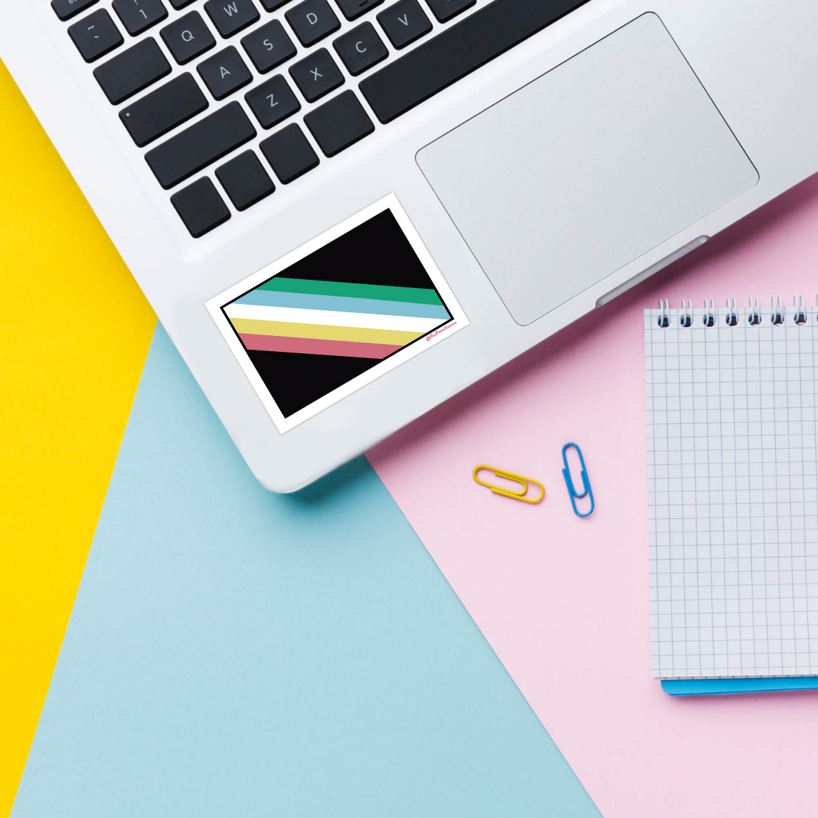 Fluffmallow (Custom duties for USA are pre-paid by us) – wholesale Sticker – Disability Pride Flag Vinyl Sticker / LGBTQ+ Sticker1