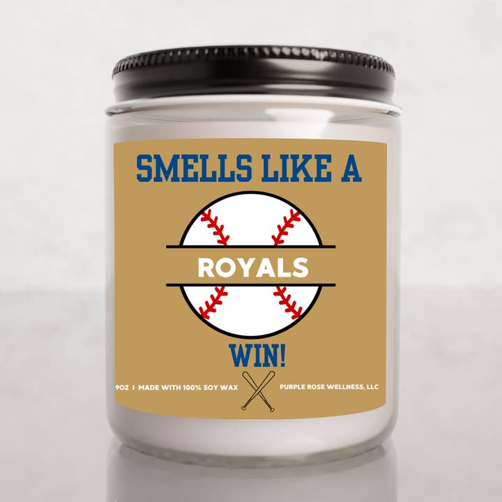 La bougie de soja MLB des Royals de Kansas City sent la victoire des Royals pour la vente par Purple Rose Wellness, LLC