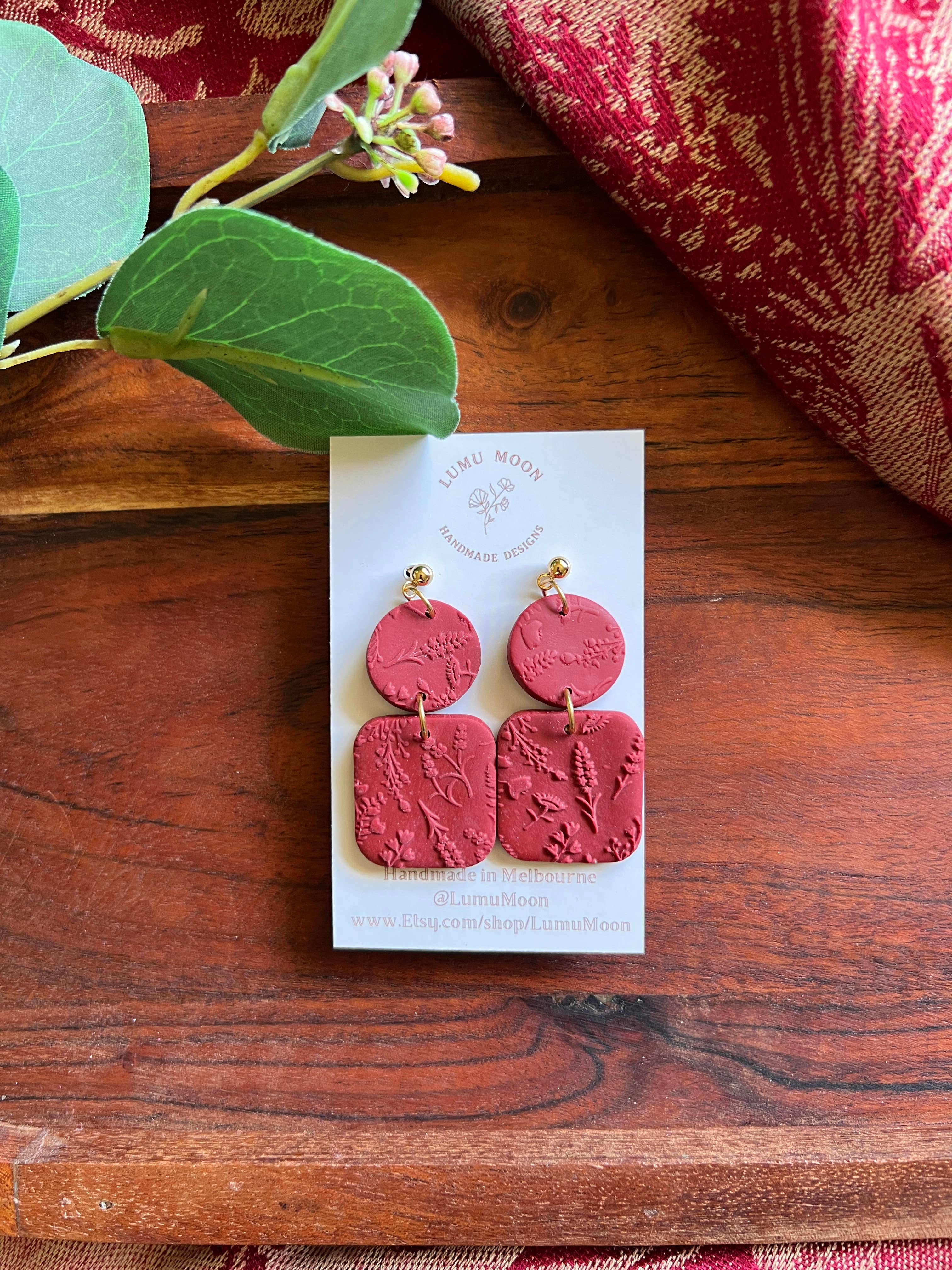 Lumu Moon Handmade Designs - Vente Boucles d'oreilles pendantes - Boucles d'oreilles Loving Wildflower3