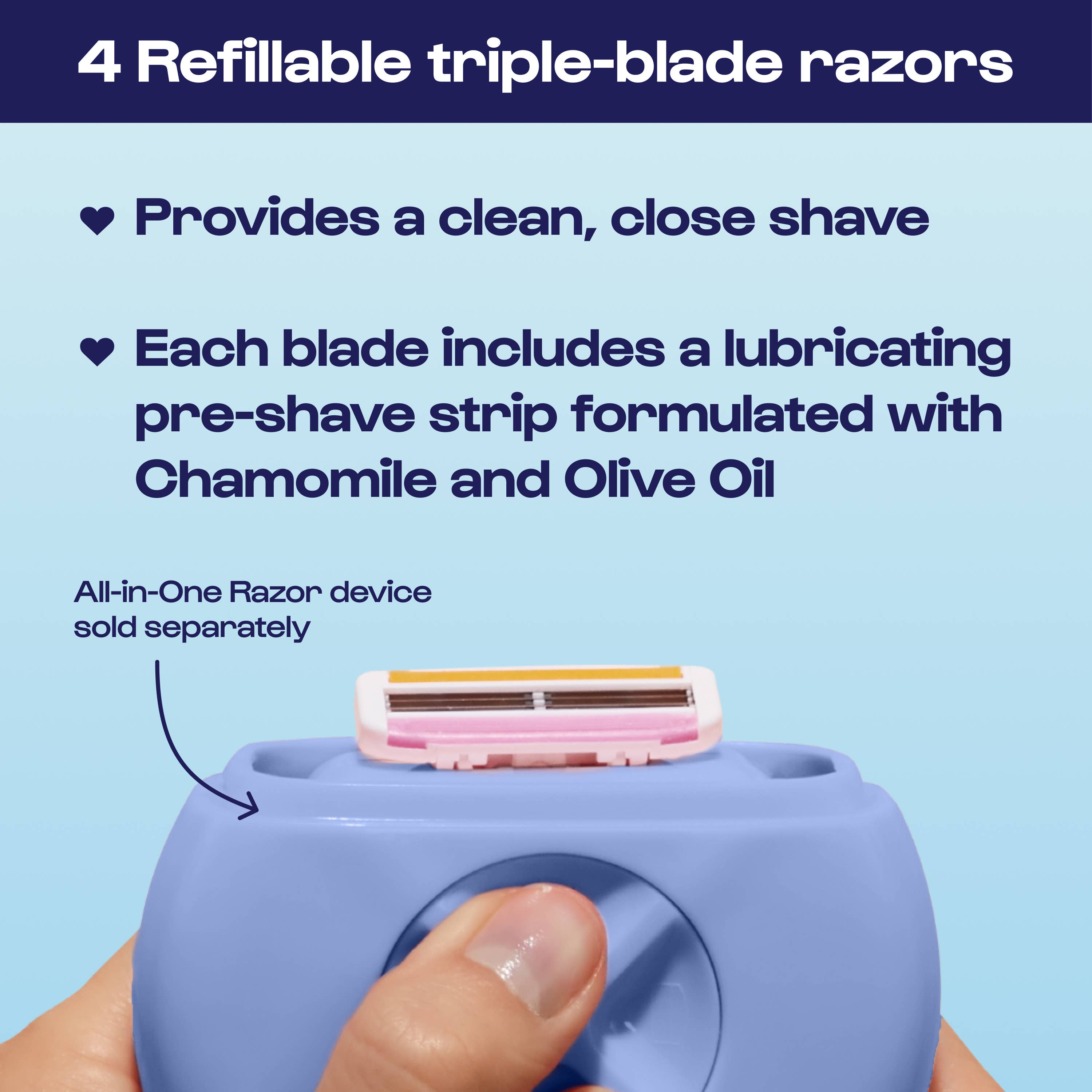 Alleyoop Makeup | Clean Beauty & Wellness - Wholesale Razor - Stay Sharp - Refill Packs for All-in-One Razor3