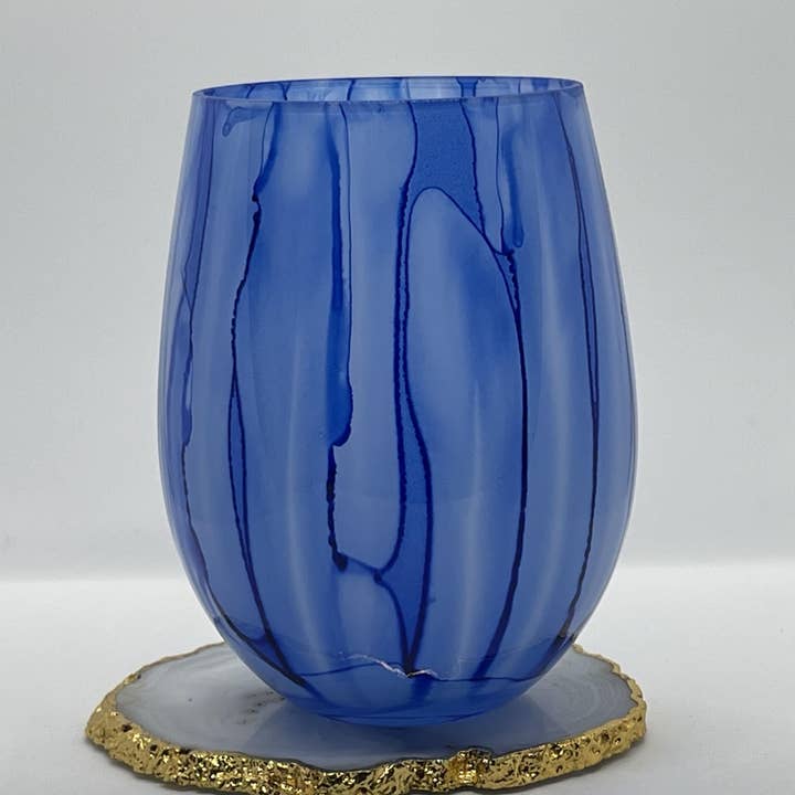 Lux Vessel (Blue) for wholesale by Ivy Angel Candle Co