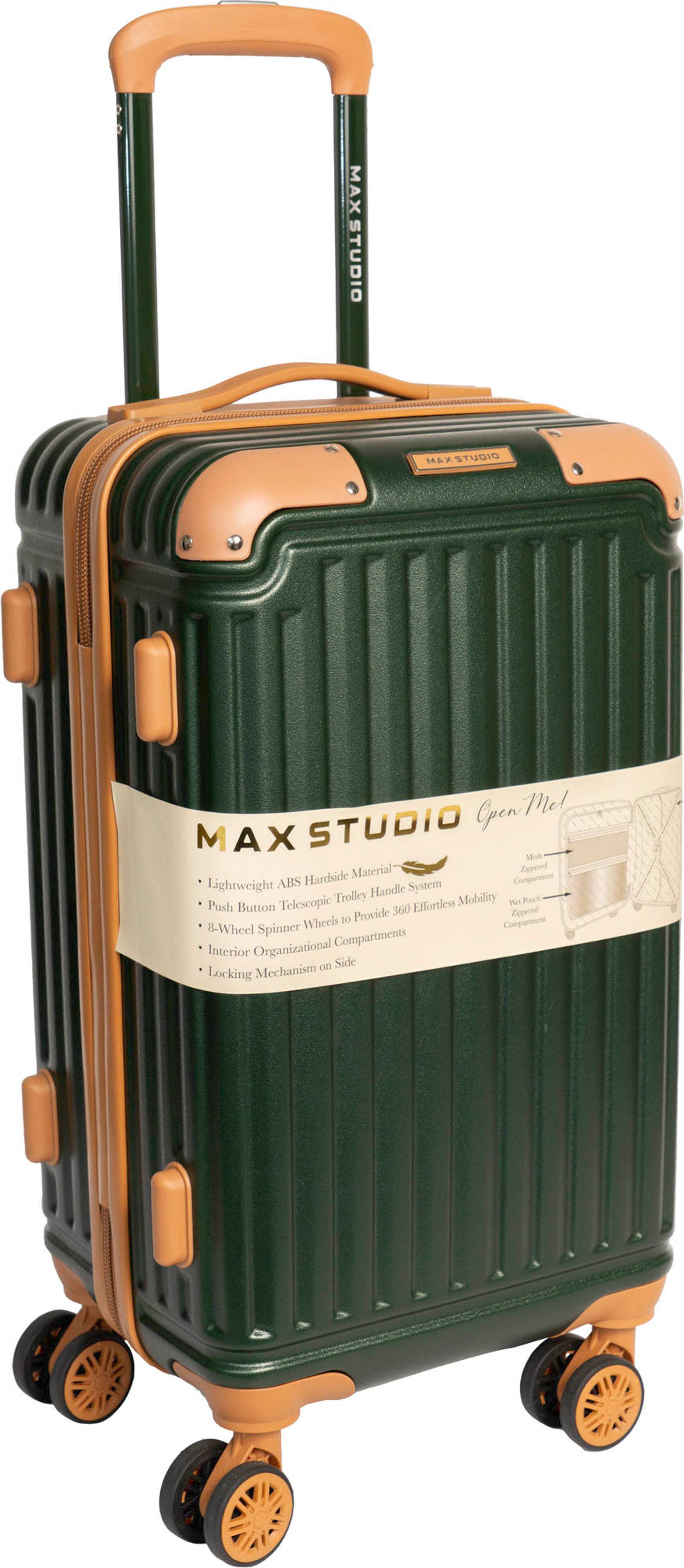  DUCK GREEN Max Studio ABS 3-Piece Luggage Set Santorini Collection for wholesale on Faire1