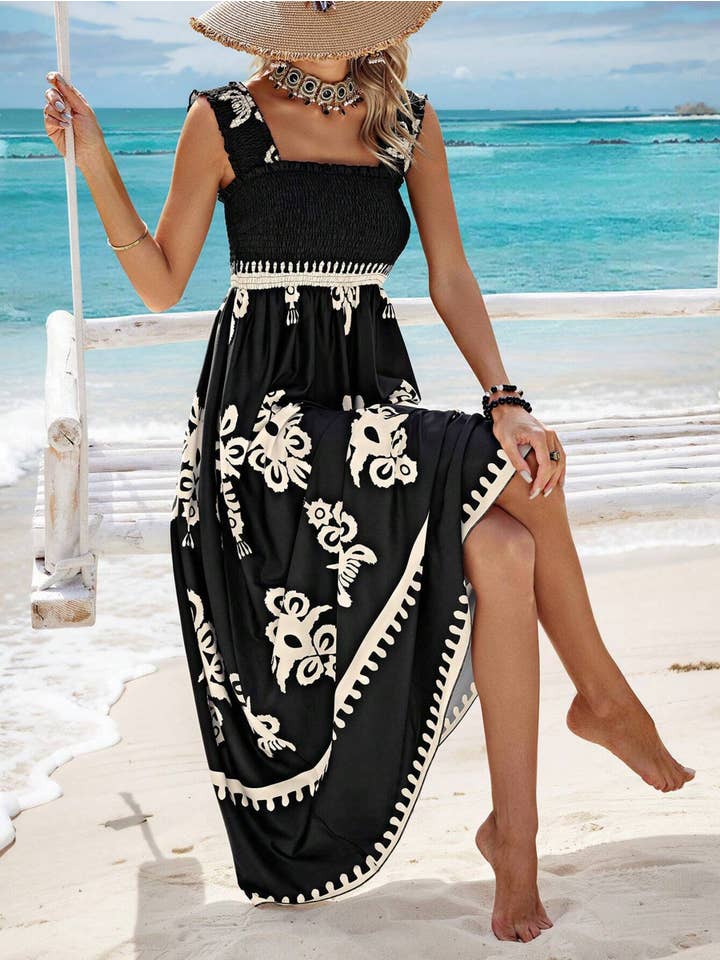 Wholesalesir - Wholesale Dress - Women's - Sleeveless Printed Dress
