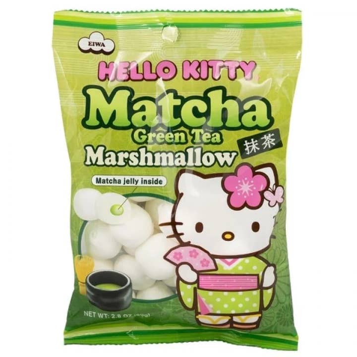 Grandpa Joe's Candy Shop - Wholesale Marshmallow - Hello Kitty, Matcha Green Tea Marshmallow, 3.1oz, 12ct Case