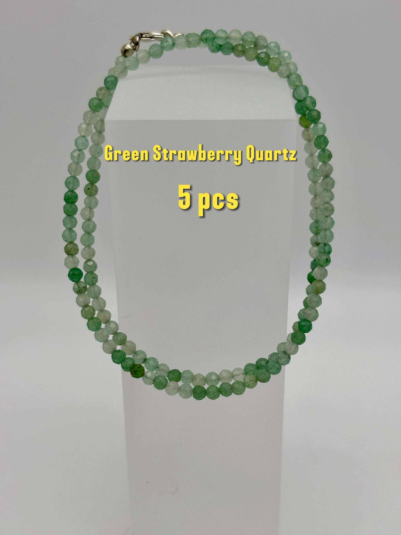 Csr jewelry design – wholesale Beaded/pearl necklace – Elegant Sterling Silver Faceted Bead Gemstone Necklace17