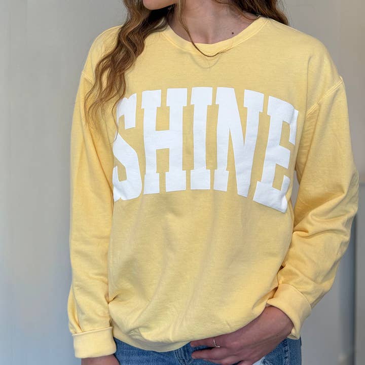 Shine Lightweight Crewneck in Butter for wholesale by Etch & Co