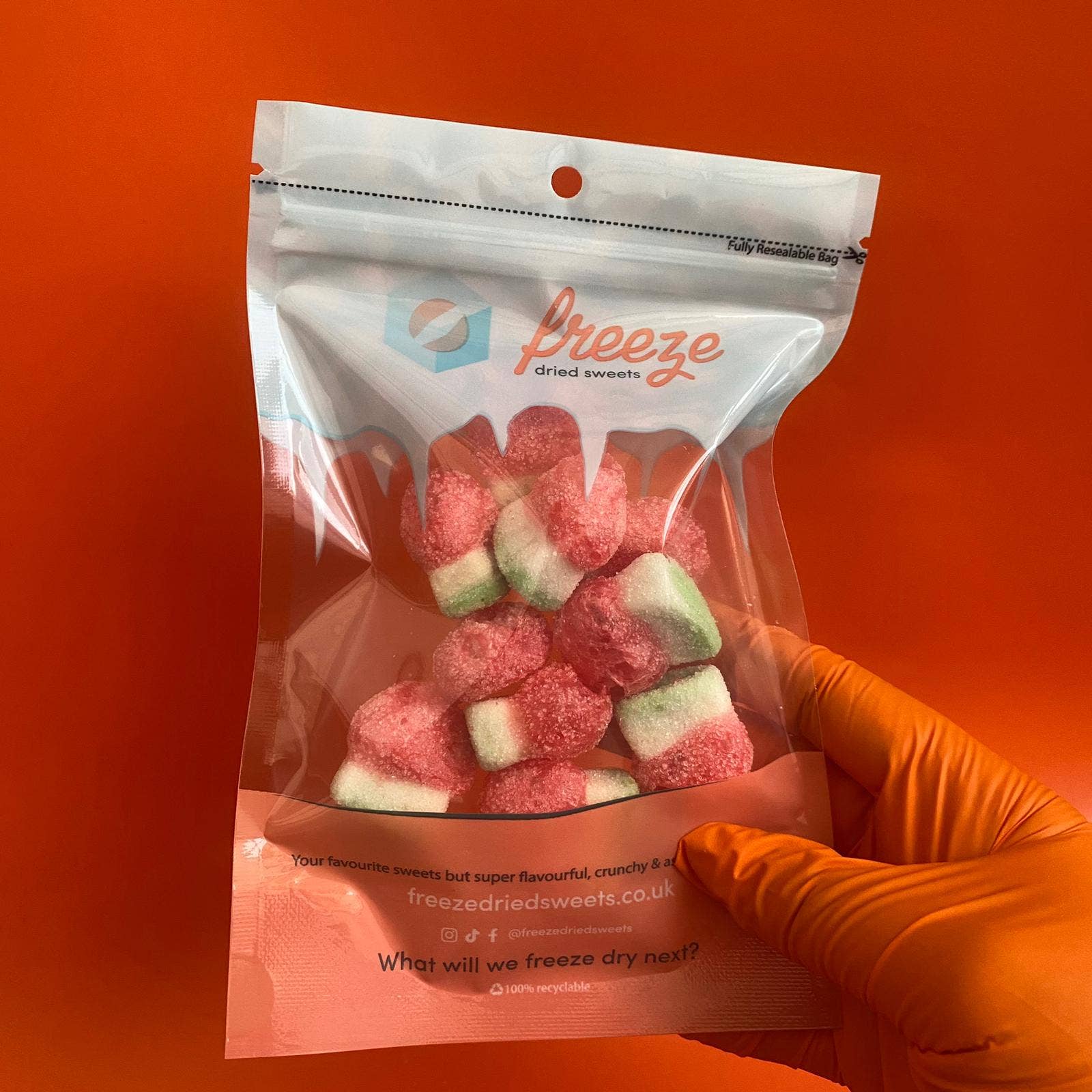 Freeze Dried Sweets - Wholesale Gummy - Mini Watermelon Slices 25g - Freeze Dried Sweets0