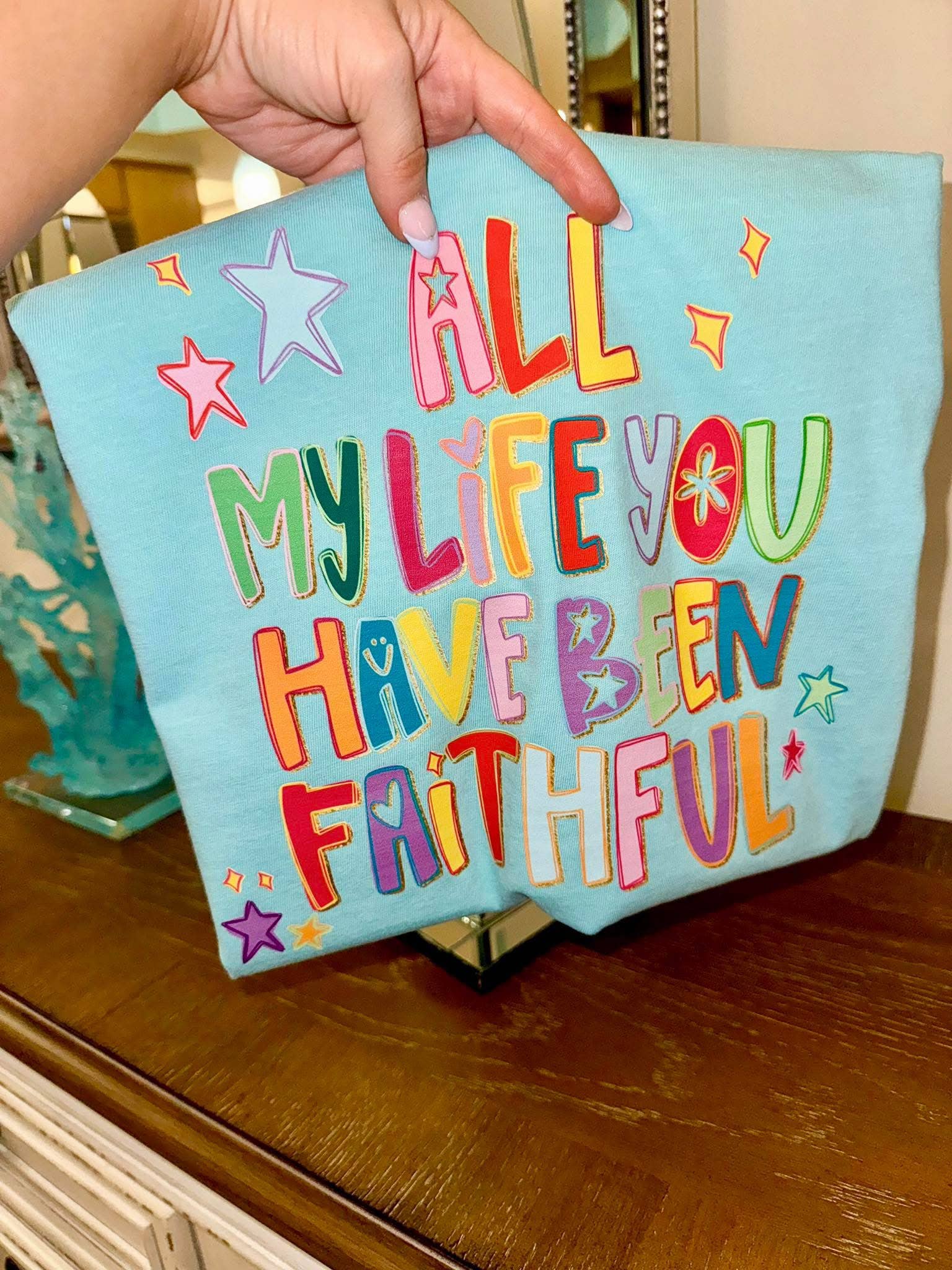 ZZ Threadz - Wholesale Screen Printed T-Shirt - Women's - All of My Life You Have Been Faithful Faith Comfort Colors Graphic Tee