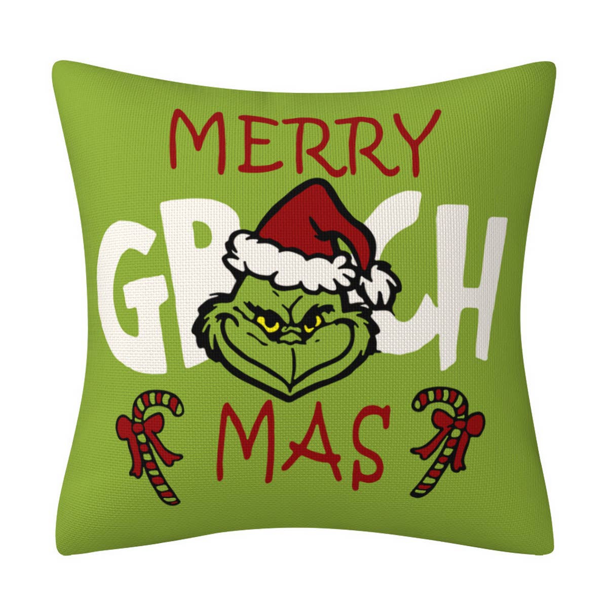 ACCITY - Wholesale Throw Pillow Cover - GRINCH CARTOON PRINT CHRISTMAS PILLOWCASE_CWMM13893