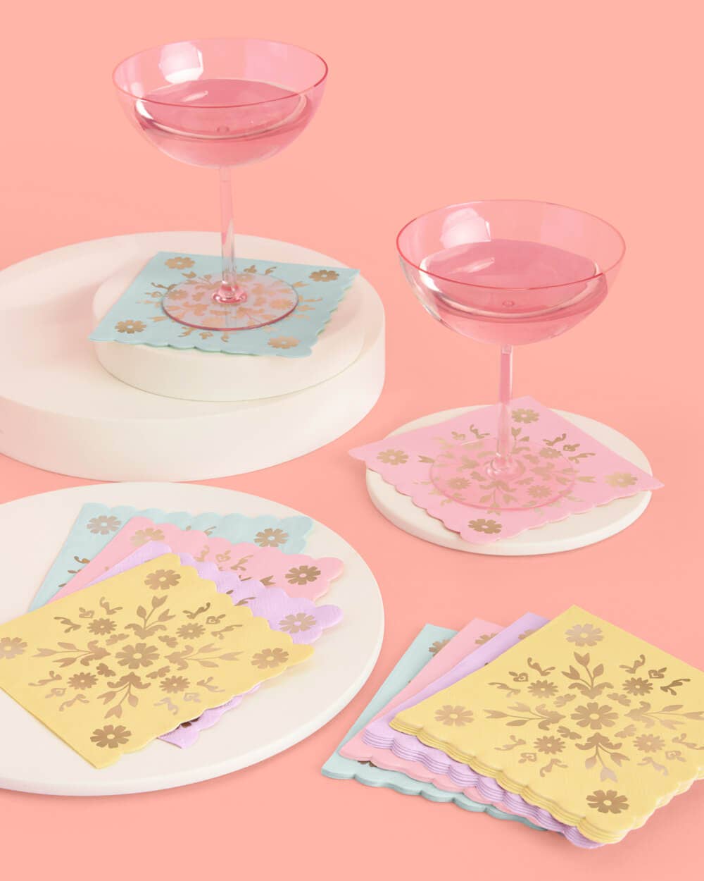 Petit Fetti - Wholesale Disposable Napkin - Party Pastel China Napkins, Bday Decor, Gold Supplies1