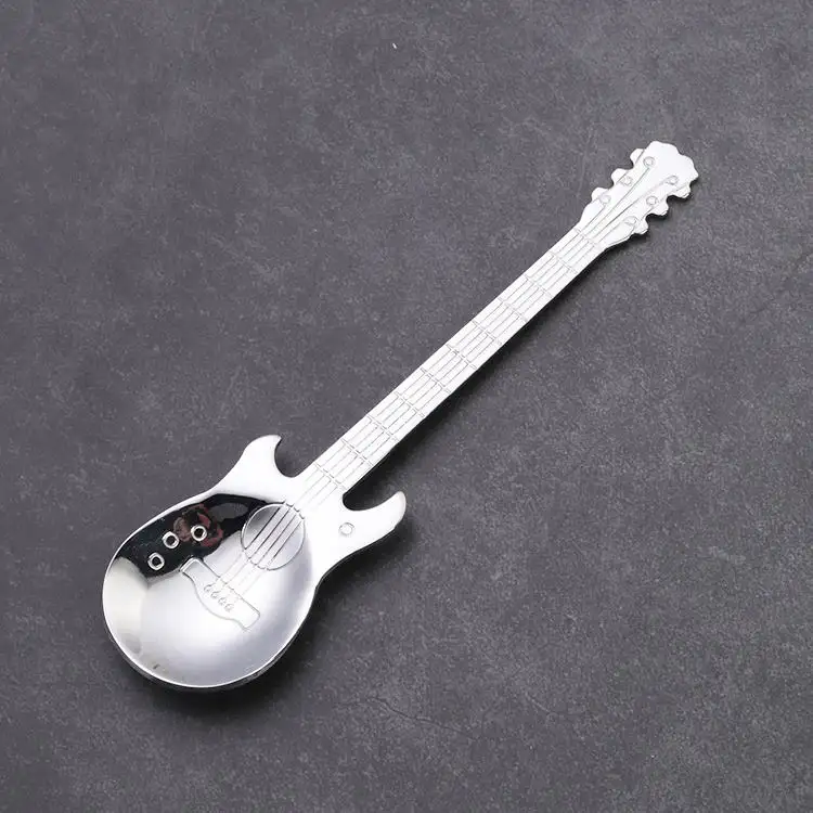 Sostraw & SmartThings - Wholesale Table Spoon (Cutlery) - Guitar Shape Spoon - 4 available colors0
