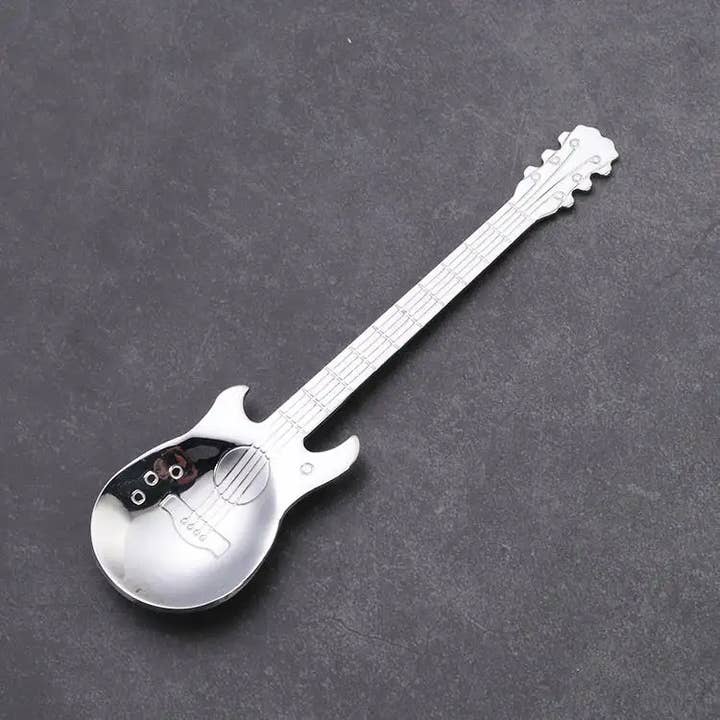 Sostraw & SmartThings - Wholesale Table Spoon (Cutlery) - Guitar Shape Spoon - 4 available colors0